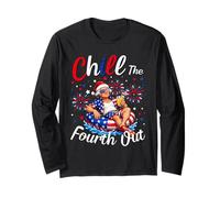 George Washington Chill The Fourth out Funny July 4th Manga Larga