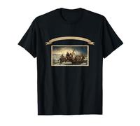 George Washington Crossing El Aficionado a la Historia Vintage de Delaware Camiseta