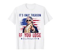 George Washington It’s Only Treason If You Lose 4th of July Camiseta