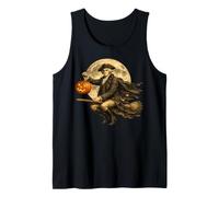 George Washington Jack O Lantern Pumpkin Moon Escoba Camiseta sin Mangas