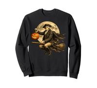 George Washington Jack O Lantern Pumpkin Moon Escoba Sudadera