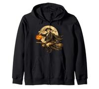 George Washington Jack O Lantern Pumpkin Moon Escoba Sudadera con Capucha