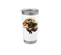 George Washington Jack O Lantern Pumpkin Moon Escoba Vaso térmico de acero inoxidable de doble pared