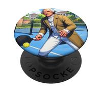 George Washington Jugando Pickleball PopSockets PopGrip Adhesivo
