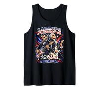 George Washington Lincoln Playing Guitar Abe Lincoln 250th Camiseta sin Mangas