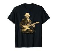 George Washington Tocando la Guitarra eléctrica Rock Music Patriot Camiseta