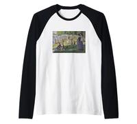 Georges Seurat A Sunday Afternoon Island of La Grande Jatte Camiseta Manga Raglan