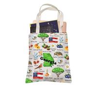 Georgia - Bolsa de mano reutilizable para amantes de las vacaciones del Imperio del Sur, regalo de viaje para mejores amigos, mamá y papá, georgia, 35cm ( 13.78 inch ) * 38 cm ( 14.96 inch)