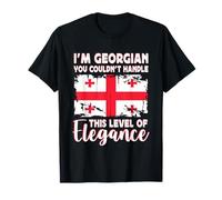 Georgia Flag Proud Elegant Georgian Boyfriend Girlfriend Camiseta