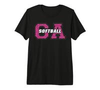 Georgia Softball Vintage Rosa Animal Style GA State Art Camiseta Premium