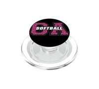 Georgia Softball Vintage Rosa Animal Style GA State Art PopSockets PopGrip para MagSafe