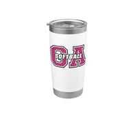 Georgia Softball Vintage Rosa Animal Style GA State Art Vaso térmico de acero inoxidable de doble pared
