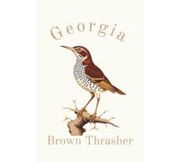 Georgia State Bird, Brown Thrasher (Toxostoma rufum) Notebook, Journal for Men, Women, Young Adults, Teens, Kids, Gift for Bird Watchers, Enthusiasts, ... 120 White Lined Pages, 6"x9", Eco-Friendly