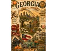 Georgia The Peach State: Vintage Georgia Travel Journal for Writing, Notes, Journaling & Vacation Memories | Retro Peach State Notebook Gift for Georgia Lovers, Travelers, Atlanta & Savannah Fans