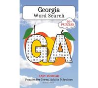 Georgia Word Search: 50+ Word Search Puzzles with Easy to Read Print about the State of GA History, Landmarks, Culture, Foods, and More...Gift for Vacations, Holidays, Screen Free Time