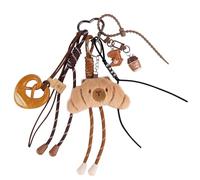 Georgie Porgy Bolso Accesorios Bag Charm Colgante de bolsa para Mujeres Bolsa deportiva mochilas Llaveros Regalo de Cumpleaños para niñas (Capybara Croissant Café Ease)