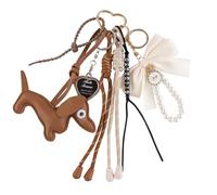 Georgie Porgy Bolso Accesorios Bag Charm Colgante de bolsa para Mujeres Bolsa deportiva mochilas Llaveros Regalo de Cumpleaños para niñas (Perro Lazo Favorite)