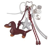 Georgie Porgy Bolso Accesorios Bag Charm Colgante de bolsa para Mujeres Bolsa deportiva mochilas Llaveros Regalo de Cumpleaños para niñas (Perro Estrella Live Your Dream)
