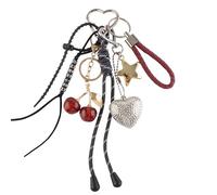 Georgie Porgy Bolso Accesorios Bag Charm Colgante de bolsa para Mujeres Bolsa deportiva mochilas Llaveros Regalo de Cumpleaños para niñas (Cereza Corazón Cherish)