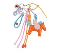 Georgie Porgy Bolso Accesorios Bag Charm Colgante de bolsa para Mujeres Bolsa deportiva mochilas Llaveros Regalo de Cumpleaños para niñas (Caballo Flores Bloom)
