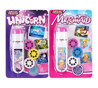 Georgie Porgy Linternas Proyector Niños Proyector Juguetes Pared Techo Tienda Educativo Conjunto de Ciencia para Niños Niñas con 2 Pegatinas de Tatuajes (Unicornio + Sirena)