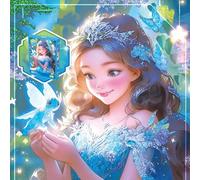 Georgie Porgy Puzzle de Princesas para niños Rompecabezas de Hadas con Purpurina Juguetes Educativos Regalos de cumpleaños y Navidad para niños y niñas (Lorina)