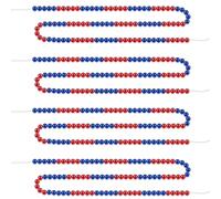 Geosar 4 Cadenas de Cálculo para Regreso a Escuela Primaria 100 Cuentas por Cuerda Cadena de Contar Cuentas Matemáticas Rojas Azules Material Didáctico para Aprender Aritmética Primer Día de Clases