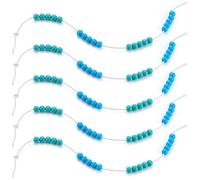 Geosar 5 Piezas Cadena Aritmética de Escuela Primaria Cadena para Contar con 20 Bolas Bicolores Regalos de Matrícula Escolar para Niños(Azul Claro, Azul Oscuro)