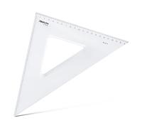 geotec - Cartabón (45 ° GeoCollege, poliestireno, 300 mm, transparente