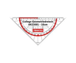 GEOtec GEOCollege - Escuadra (poliestireno, 16 cm), transparente