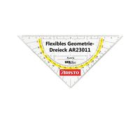 GEOtec GEOflex Escuadra graduada hecha de plástico transparente, 16 cm