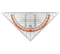 geotec - Geometría Triángulo GeoCollege, poliestireno, 16 cm, transparente