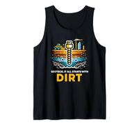 Geotech Todo Comienza con la Suciedad Ingeniería Civil Camiseta sin Mangas