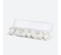 Geoto 25.7 x 6 x 2 pulgadas, rosa/rojo/blanco/negro/azul marino, regalo creativo para el día del profesor, idea de embalaje rellenable, cajas de regalo con forma de letra (blanco con ventana)