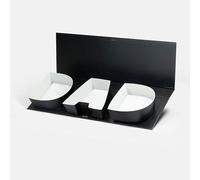 Geoto Paquete de 6 cajas de regalo para el día del padre de 17.3 x 6 x 2 pulgadas, buzón con forma de papá para envolver regalos, cajas de embalaje de regalos (negro)