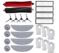 Geoviizon Accesorios compatibles con robot aspirador Roborock S8 MaxV Ultra, 1 cepillo principal, 4 cepillos laterales, 4 filtros, 4 mopas de limpieza, 6 bolsas de polvo, 4 mopas con borde para
