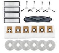 Geoviizon Kit de Accesorios para Xiaomi Robot Vacuum X20+ para dreame L10 Ultra L10s Ultra, 1 Cepillo Principal, 4 Filtro HEPA, 6 bolsas para el polvo, 4 cepillos laterales, 6 Mopa