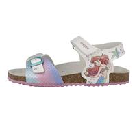 Geox Adriel Girls, Sandalia Niñas, White Aquamarine, 35 EU