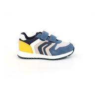 Geox B ALBEN Boy A, Zapatillas Bebé-Niños, Jeans/Yellow, 21 EU