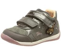 Geox B Each Girl A, Primeros Pasos Bebé-Niñas, Multicolor Dk Grey Dk Pink, 24 EU