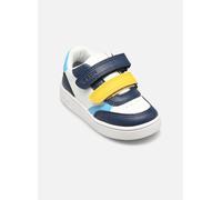 GEOX Zapatillas deportivas transpirables con velcro ECLYPER. Color blanco/azul oscuro