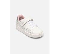 Geox B Eclyper Girl A, Zapatillas, Niñas, Blanco Y Plateado, 26 EU