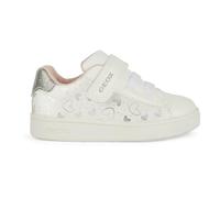 Geox B Eclyper Girl A, Zapatillas, Niñas, Blanco Y Plateado, 21 EU