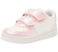 Geox B ECLYPER Girl A - Zapatillas para niño y niña, Color Blanco/Rosa Oscuro, Talla 26 EU
