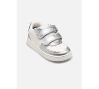 Geox B Eclyper Girl A, Zapatillas Niñas, Blanco y Plateado, 26 EU