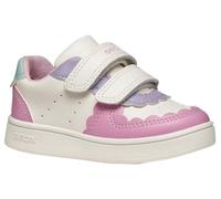 Geox B Eclyper Girl, Zapatillas Bebé-Niñas, Blanco Rosa Oscuro, 23 EU