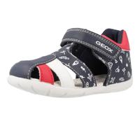 Geox B ELTHAN Boy C, Sandalia para Bebé-Niños, Navy/Red, 18 EU