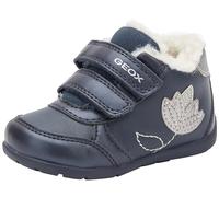 Geox B Elthan Girl B, Zapatillas Bebé-Niñas, Navy Dk Silver, 24 EU