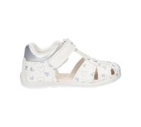 Geox B Elthan Girl C, Sandalia Bebé-Niñas, Blanco y Plateado, 22 EU