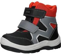 Geox B FLANFIL BOY B ABX, Barco Ankle para Bebé-Niños, BLACK/ORANGE, 20 EU